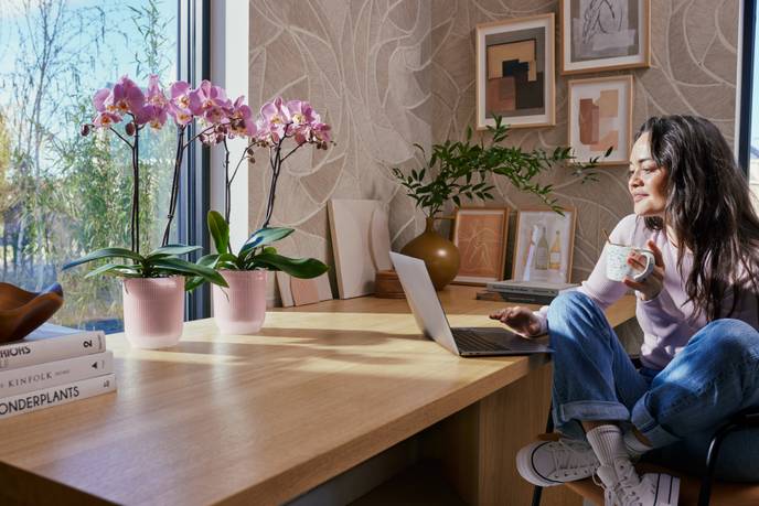 vibes fold orchidee hoog 12,5cm frosted pink